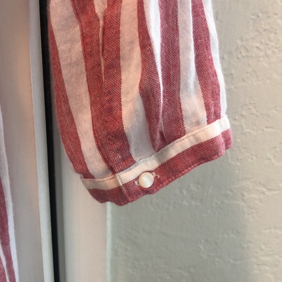 Rails Red White Jasmine Belmont Stripe Dress Large - Picture 7 of 8